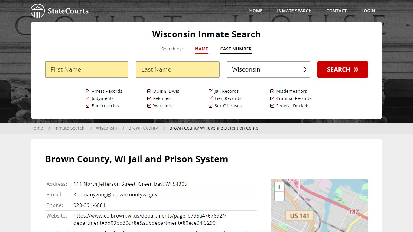 Brown County WI Juvenile Detention Center Inmate Records Search ...